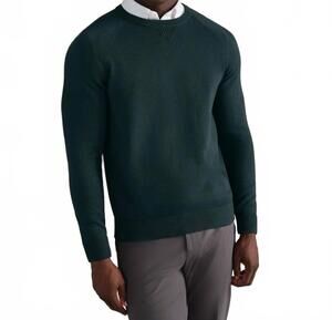 NEW RHONE men's commuter crew neck sweater in wild forest